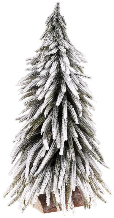 Ялинка декоративна снігова на дерев'яній підставці 25х25х52 см Ялинка декоративна снігова на дерев'яній підставці 25х25х52 см