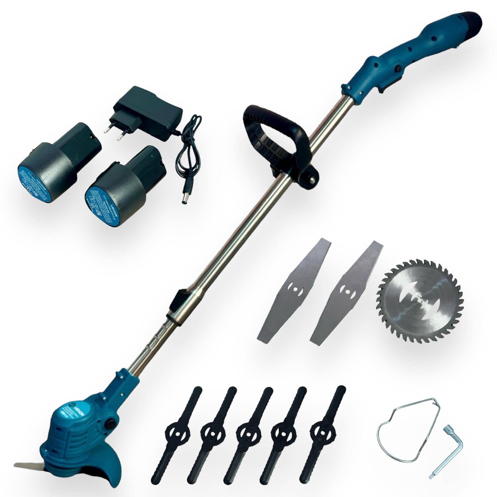 Триммер аккумуляторный для травы и кустов 2 АКБ 36V/1.5Ач - фото 1