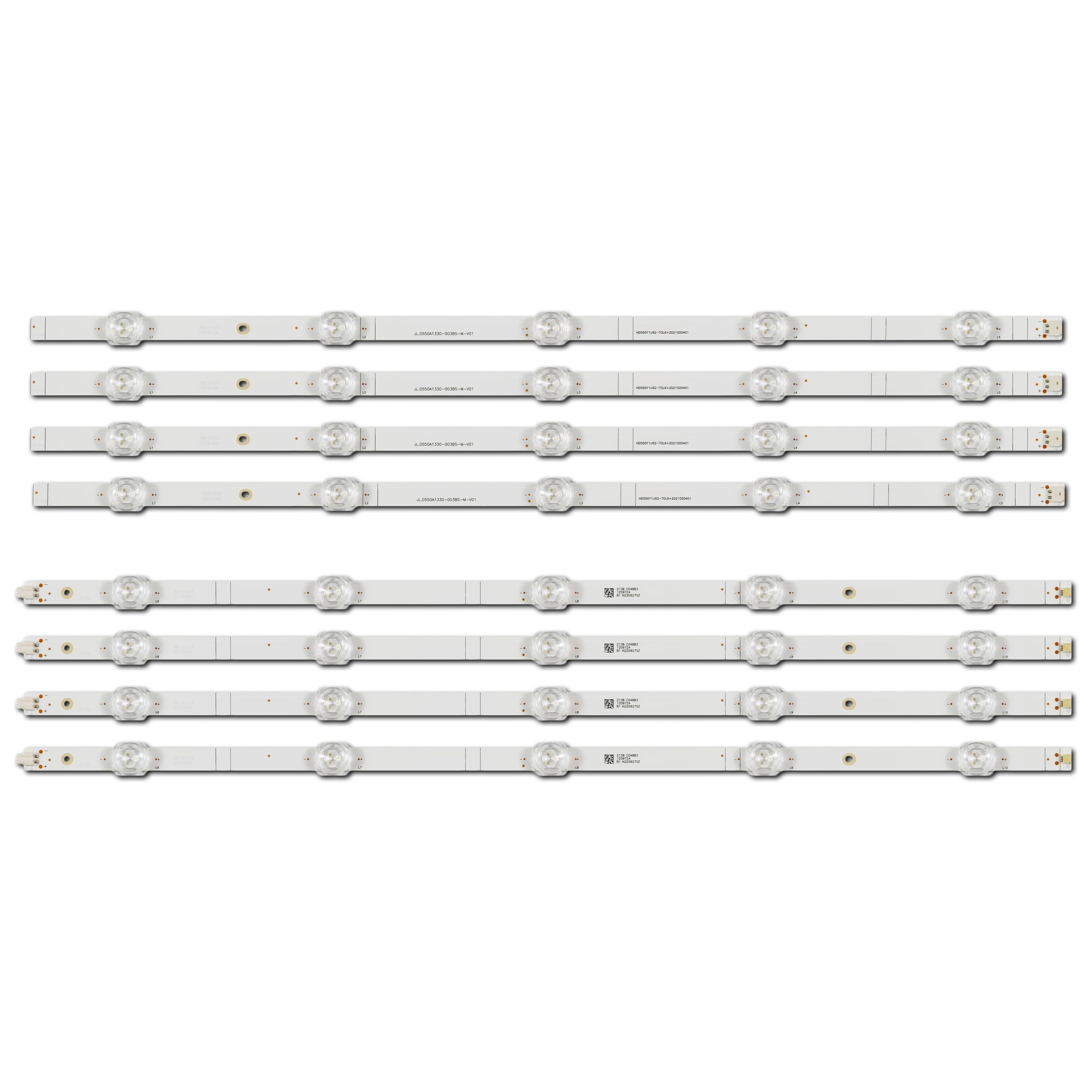 Комплект LED подсветки для TV JL.D550A1330-003BS-M-V01 HD550Y1U62-T0L6 HD550Y1U72-T0L2 2021031901 SVH550FA1 55" 8 шт. (ART-15472) Комплект LED подсветки для TV JL.D550A1330-003BS-M-V01 HD550Y1U62-T0L6 HD550Y1U72-T0L2 2021031901 SVH550FA1 55" 8 шт. (ART-15472)