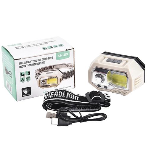 Фонарь налобный SH-S9-XPE+COB+3SMD Motion Sensor встроенный аккумулятор ЗУ Type-C Box Red (2259540021)