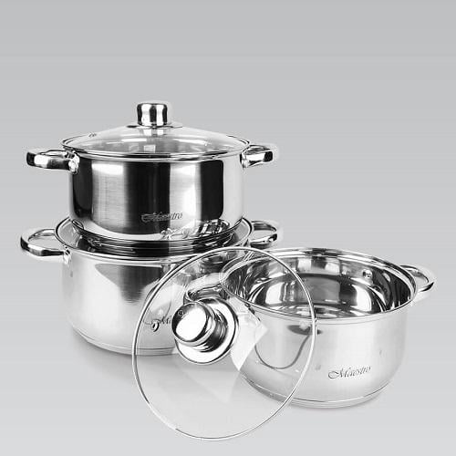 Набор кастрюль Maestro 6 пр. (MR-2020-6XL) Набор кастрюль Maestro 6 пр. (MR-2020-6XL)