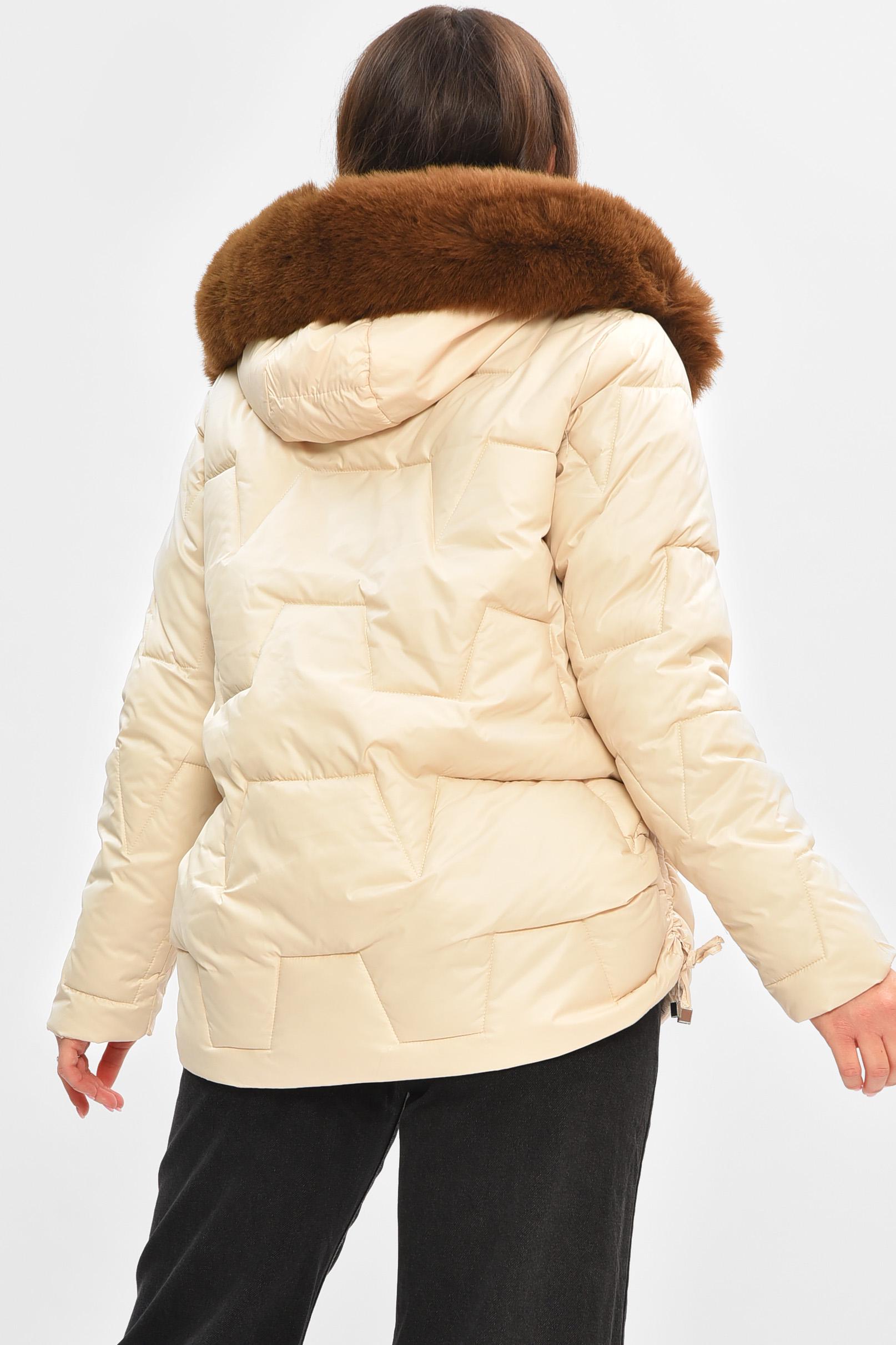 Куртка жіноча демісезонна L Молочний (206969) - фото 3