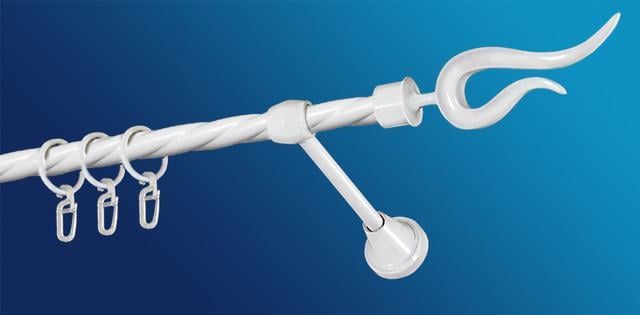 Карниз для штори Plastidea Віола металевий кручений одинарний з гачками D 16 мм 240 см Білий - фото 1 Карниз для штори Plastidea Віола металевий кручений одинарний з гачками D 16 мм 240 см Білий - фото 1