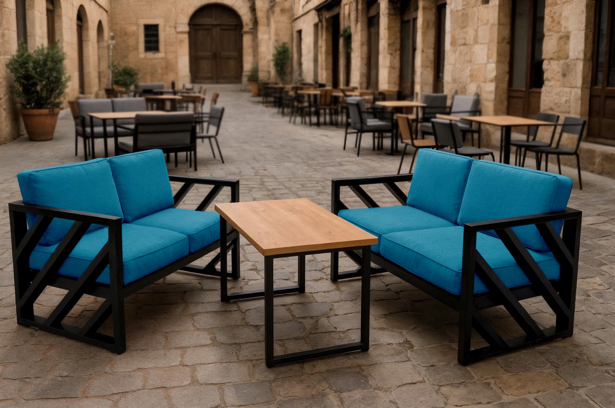 Диван металлический Tobi Sho Гранд/DV4 с подушками 750х1300х700 мм рогожка Бирюзовый/16 (DV40R522) - фото 3 Диван металлический Tobi Sho Гранд/DV4 с подушками 750х1300х700 мм рогожка Бирюзовый/16 (DV40R522) - фото 3