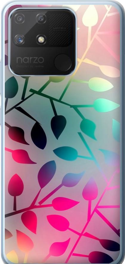 Чехол на Realme Narzo 50A Листья (2235t-2514-42517)