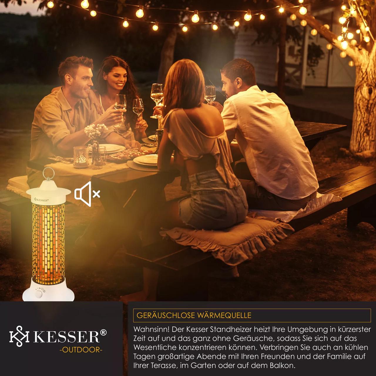 Инфракрасный обогреватель KESSER 1200 Вт IP55 Белый (14232we) - фото 2 Инфракрасный обогреватель KESSER 1200 Вт IP55 Белый (14232we) - фото 2