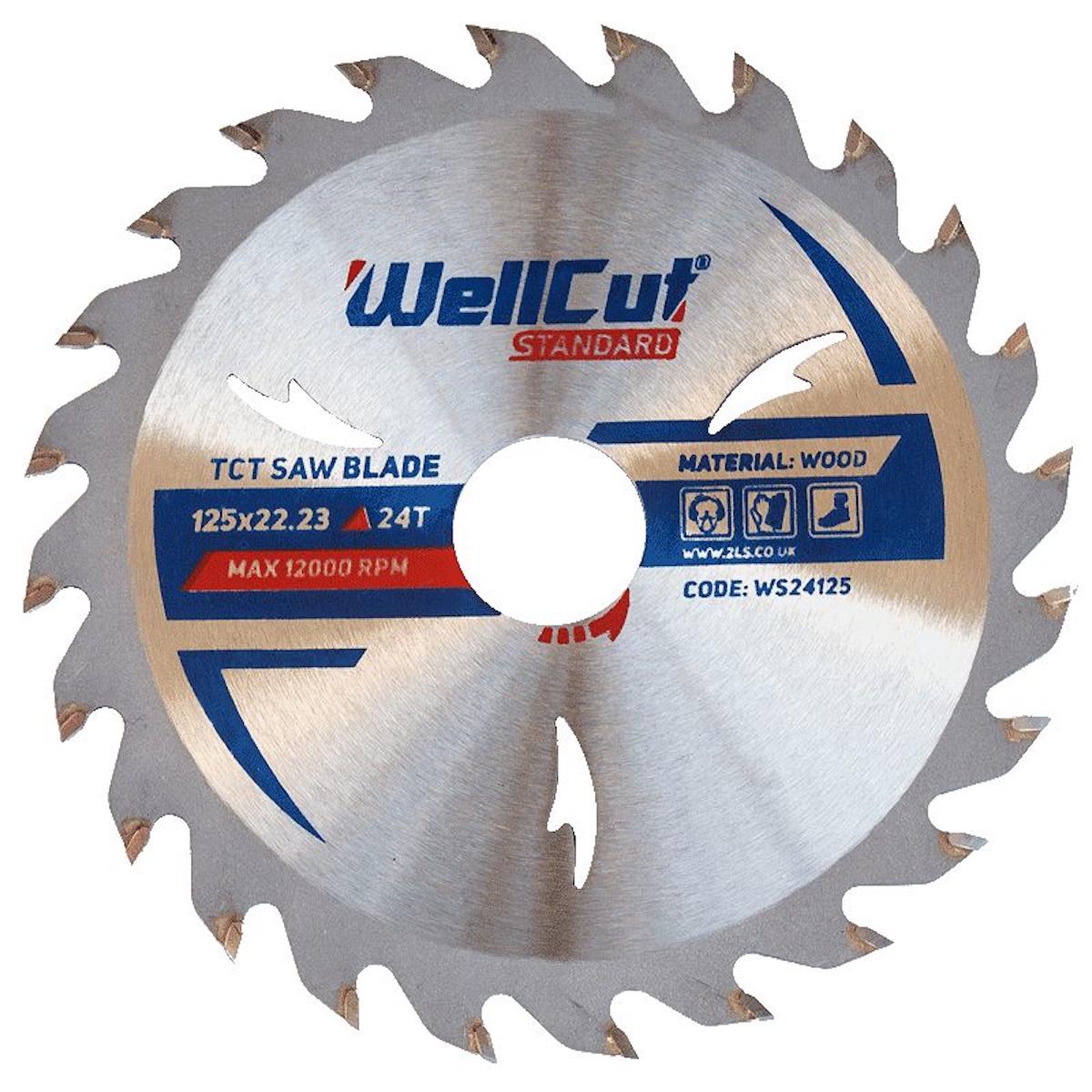 Пильный диск по дереву WellCut Standard 125х22,23 мм 24Т 100 шт. (017979)