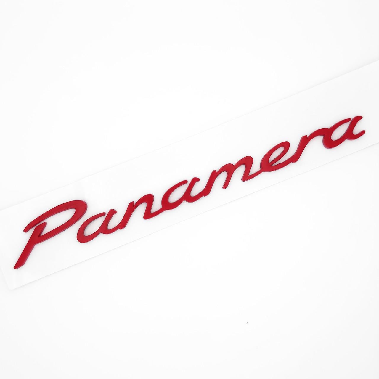 Эмблема надпись Panamera Porsche 21х2,3 см ABS Красный глянец (3085331517)