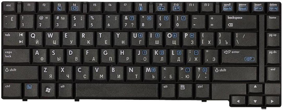 Клавиатура для ноутбука HP Compaq 6710B/6710S/6715B/6715S Black