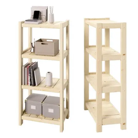 Стеллаж деревянный Massiv Betta 4 полки 1200x500x300 мм (31237206)