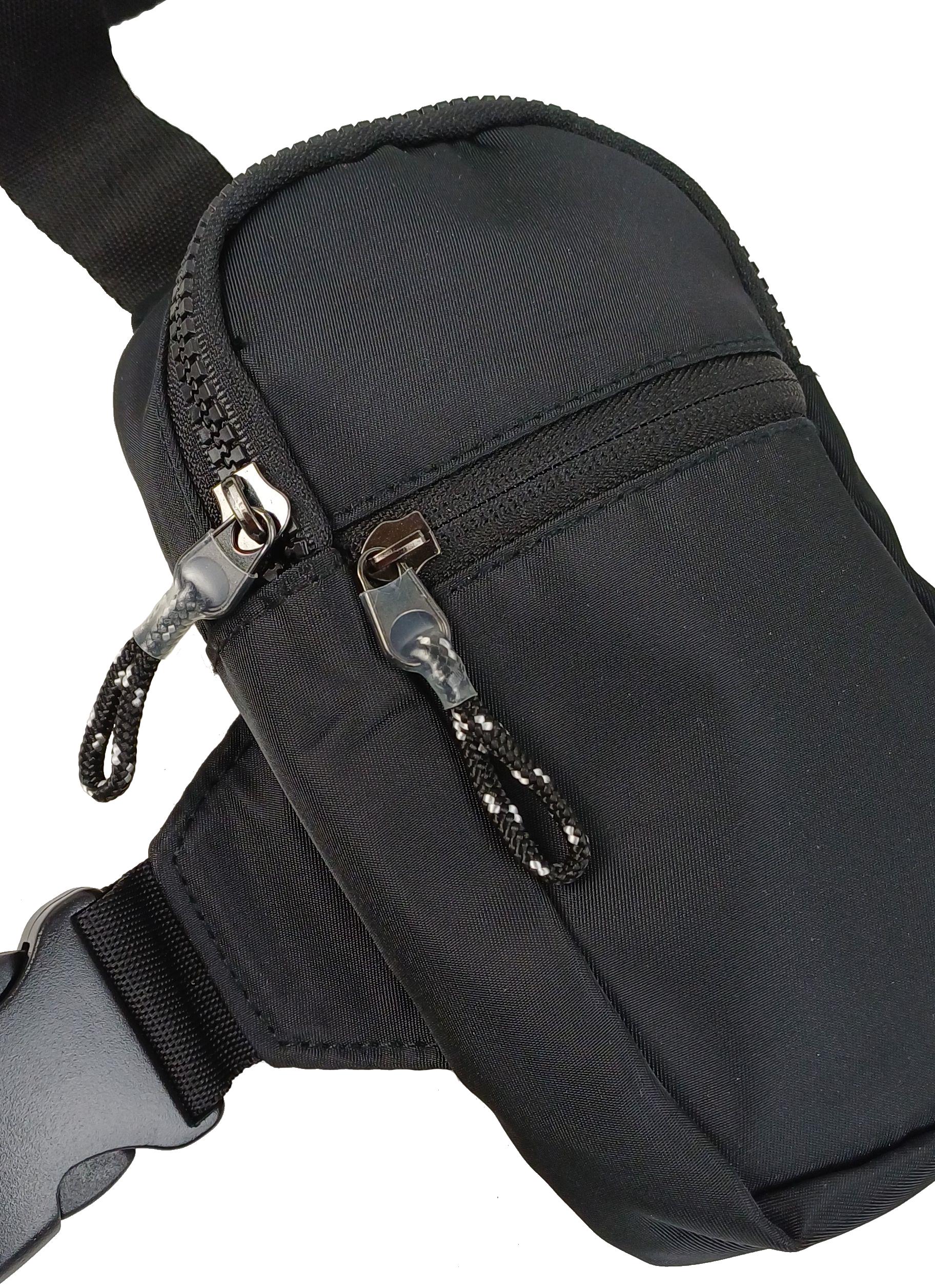 Чоловіча сумка нагрудна LS для телефону Чорний (4061459898811) - фото 5