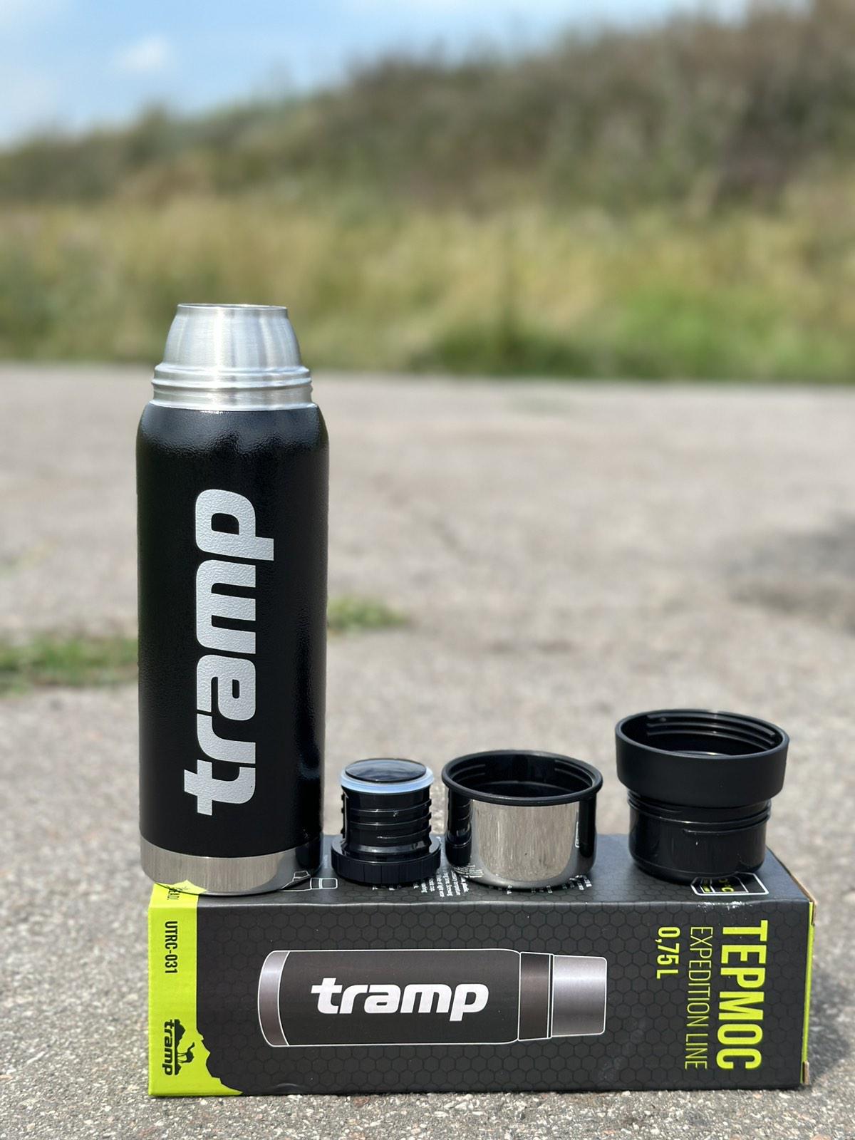 Термос для напитков Tramp expeditio с нержавейки держит 24 ч. 0,75 л (UTRC-031-black) - фото 2 Термос для напитков Tramp expeditio с нержавейки держит 24 ч. 0,75 л (UTRC-031-black) - фото 2