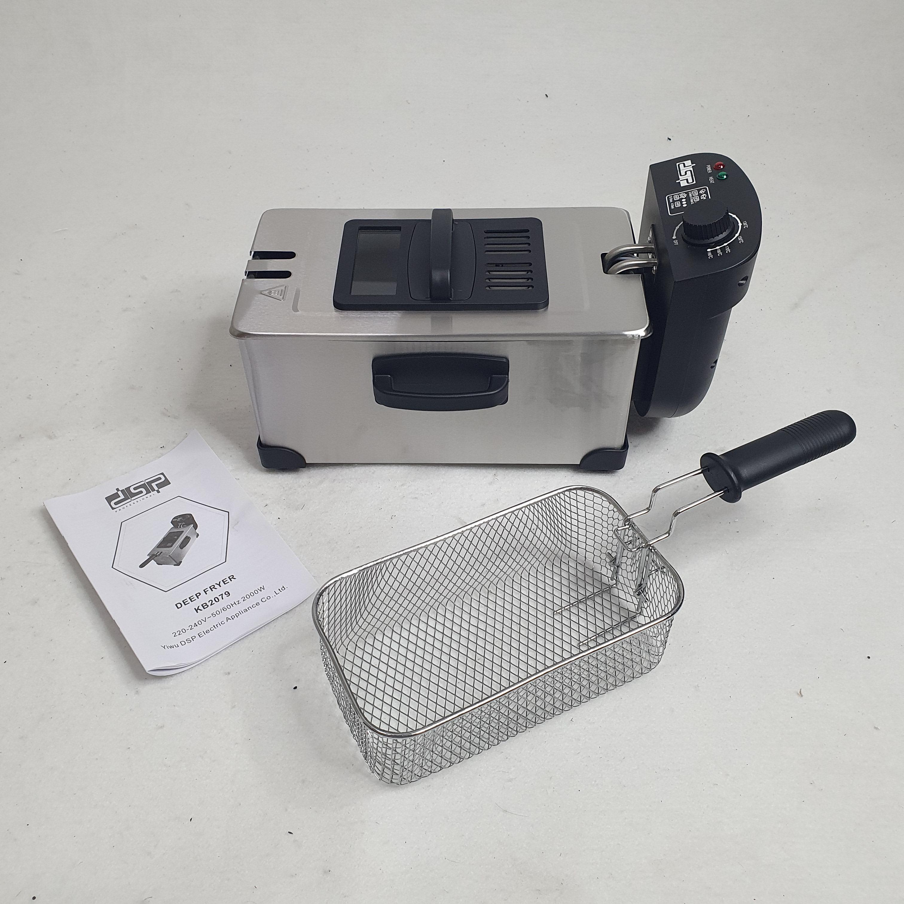 Фритюрниця з сіткою DSP KB-2079 2000W 3 л Сріблястий (17510505) - фото 6