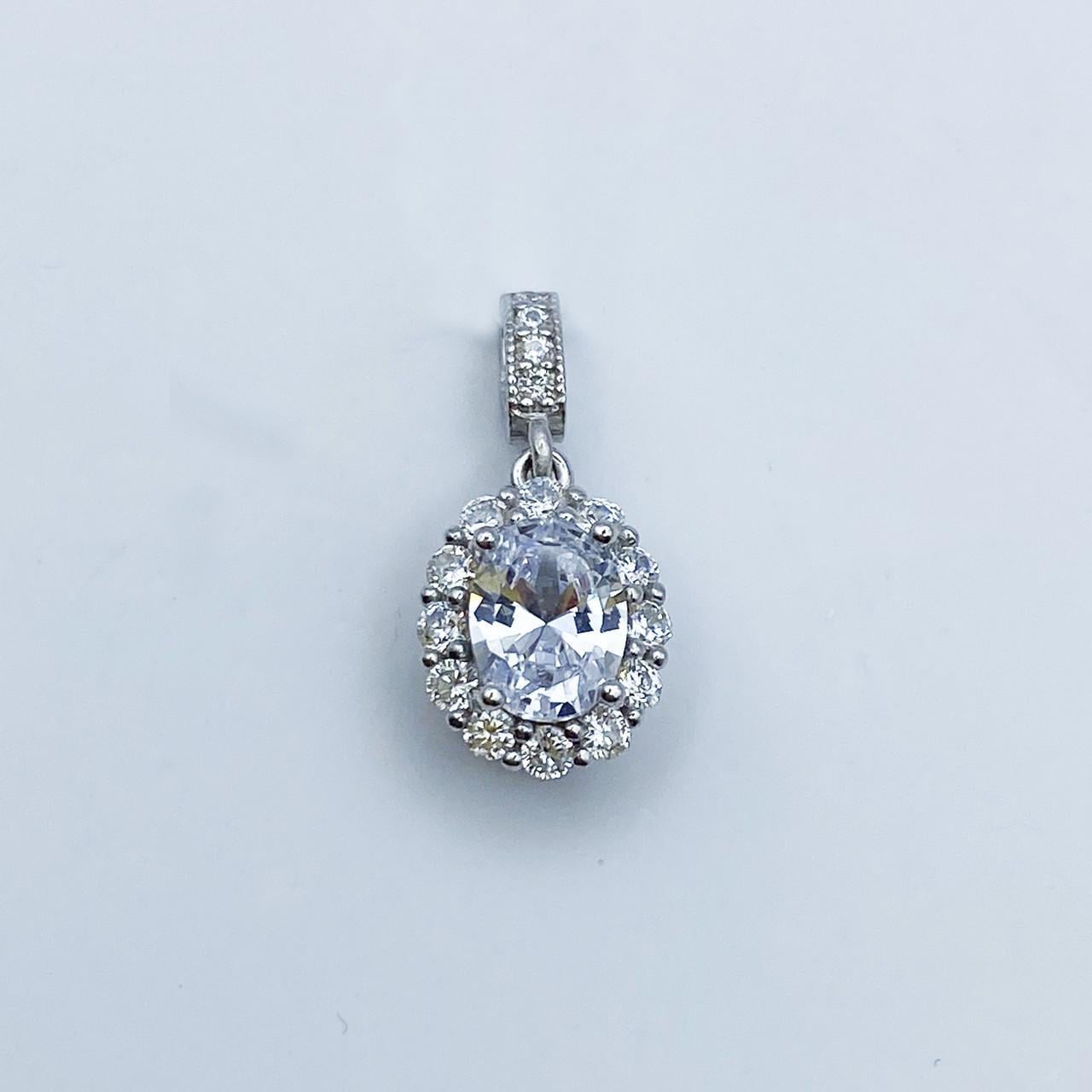 Серебряный кулон с кубическим цирконием 1,88 г (2198119383)