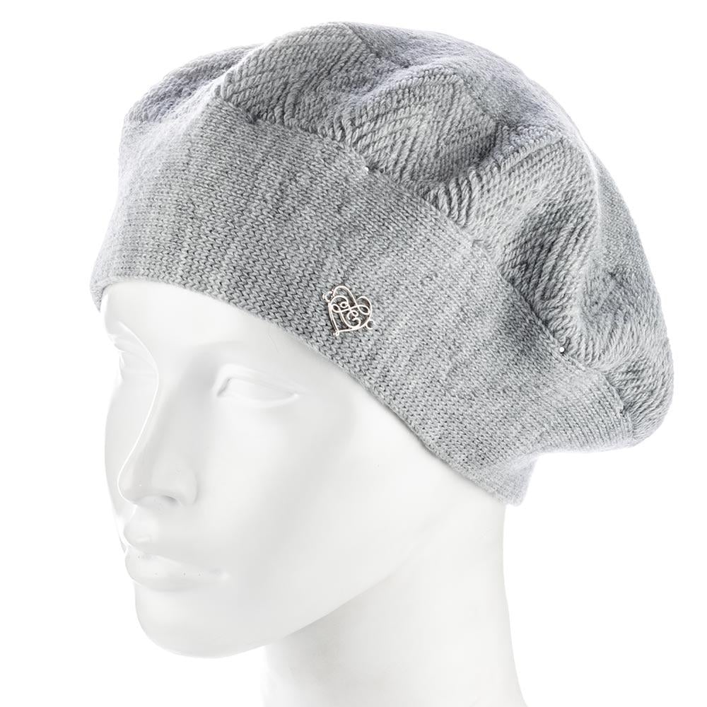 Берет женский Zolly ZH252 двойной шерстяной Светло-серый (154106)