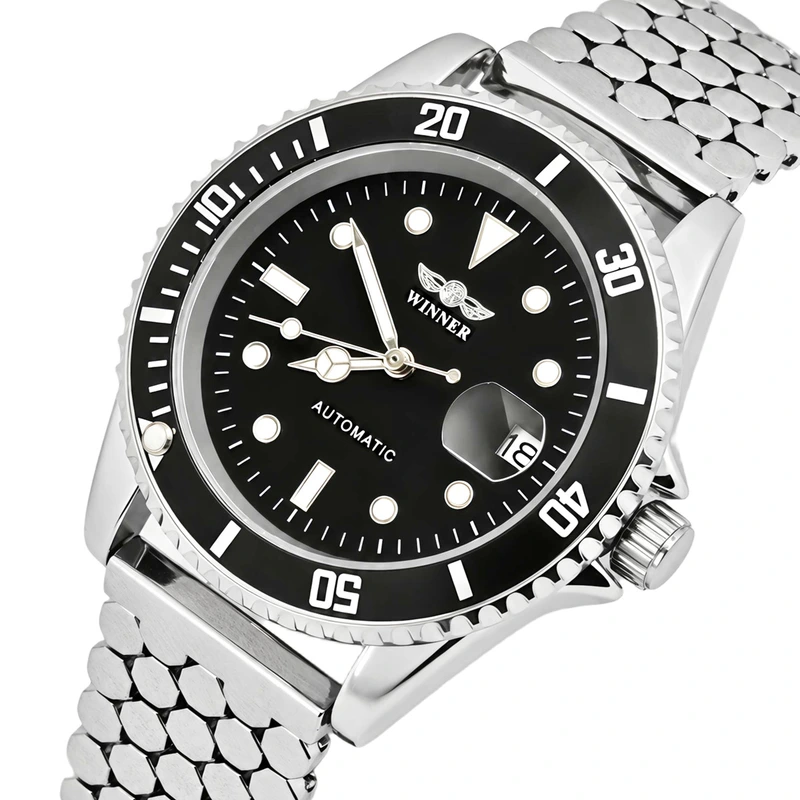 Наручний годинник Winner Basel Hexagon Steel 2 ремінці