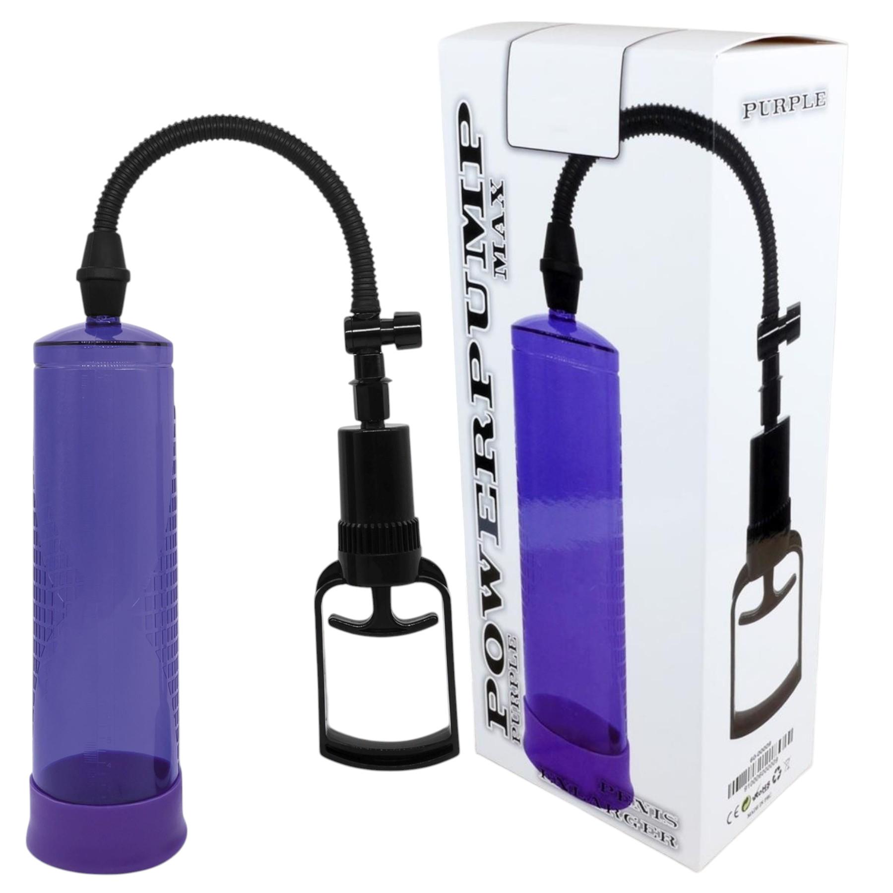Помпа вакуумная Powerpump MAX Purple для мужчин для усиления эрекции увеличения члена