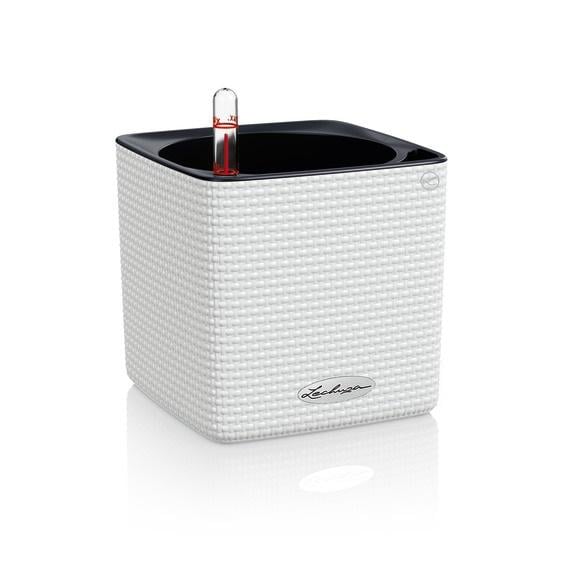 Умное кашпо Lechuza Cube Color 14 квадратный 14x14x14 см Белый