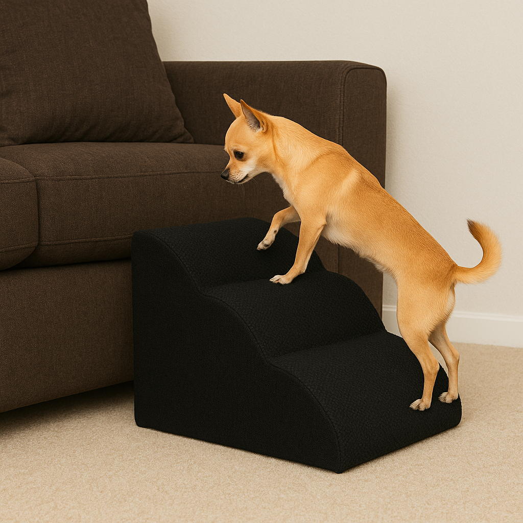 Сходинки для собак та котів м'які 40х36х60 см Чорний (30644247)