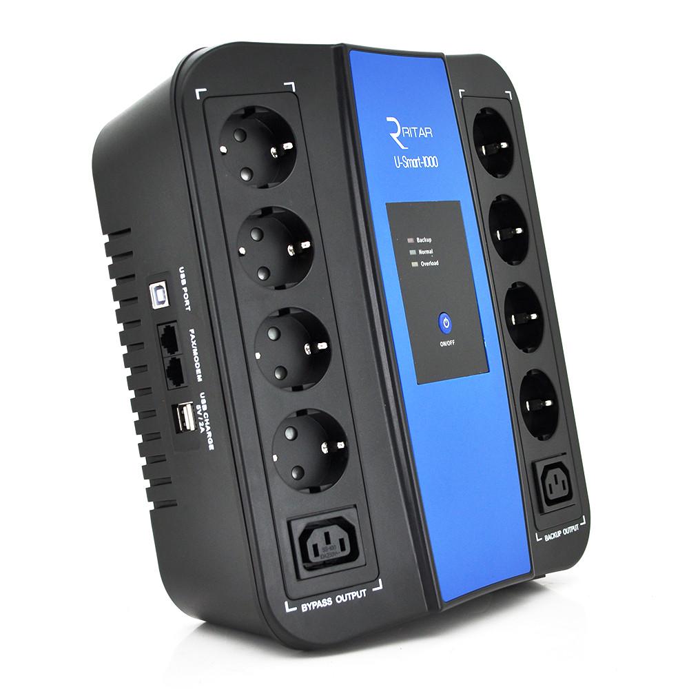ᐉ ИБП Ritar U-Smart-1000 600W линейно-интерактивный • Купить в Киеве ...