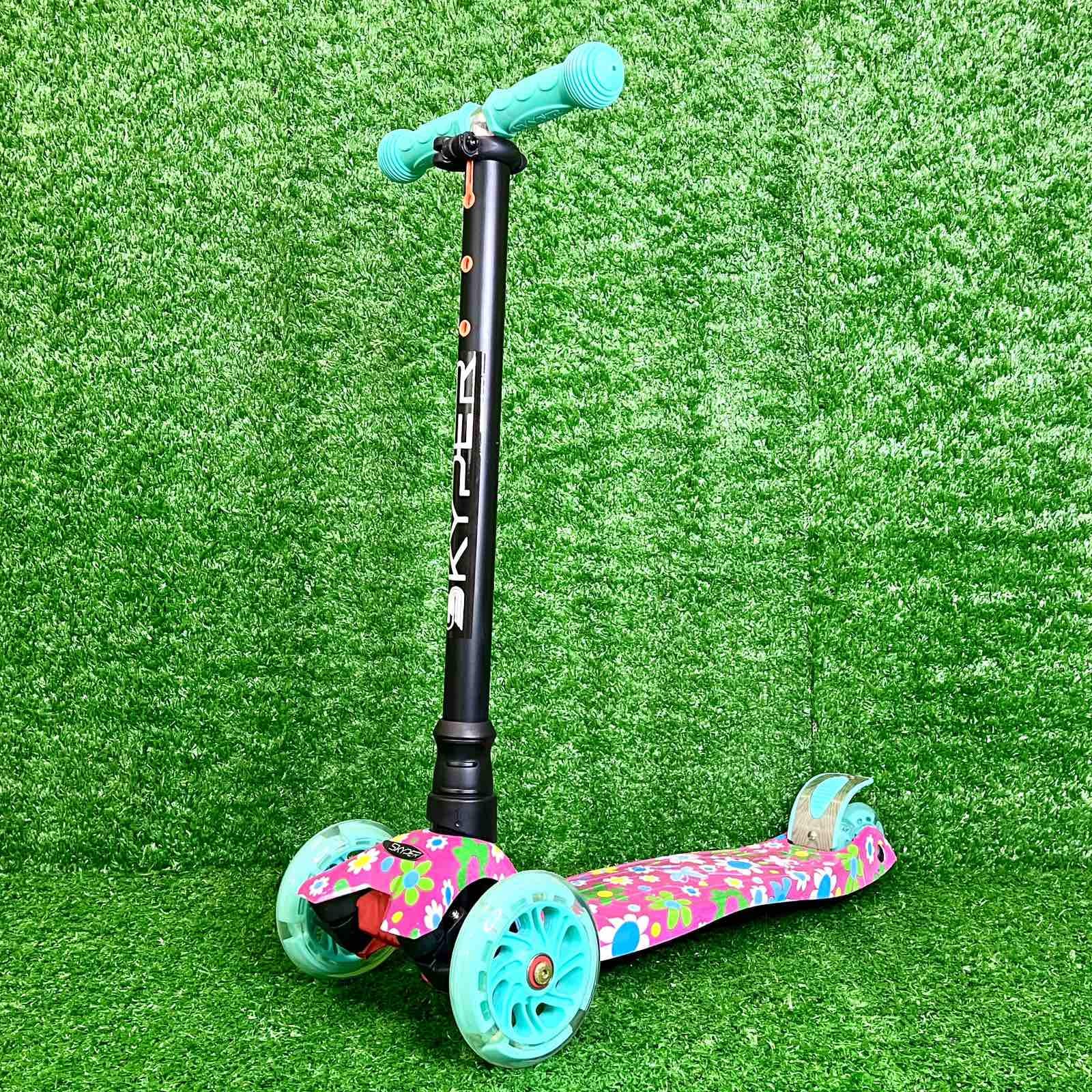 Самокат Skyper MAXI колеса PU/свет Бирюзовый/Розовый (113-33565)