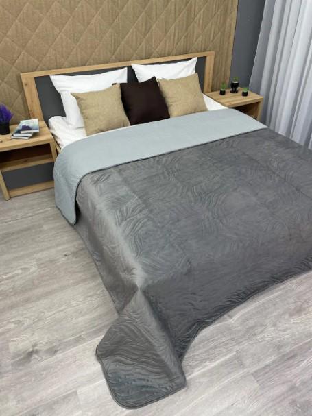 Покривало двостороннє Decorator Ultra Sonic Microfiber 220х240 см Сірий (85-035) - фото 6