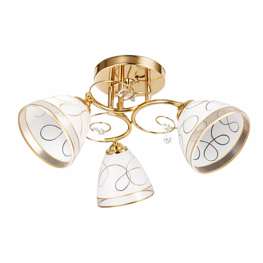 Люстра стельова класична Svet SH-67427/3 FG Золотий (32695718)