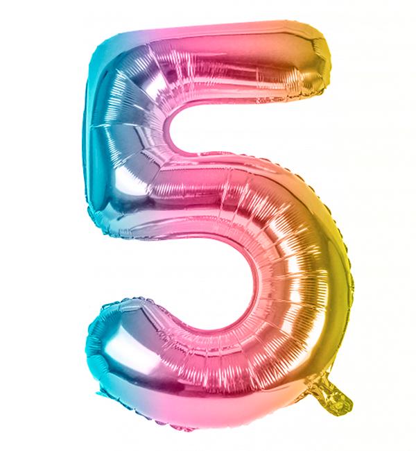 Шарик Цифра "5" 80 см - фото 1 Шарик Цифра "5" 80 см - фото 1