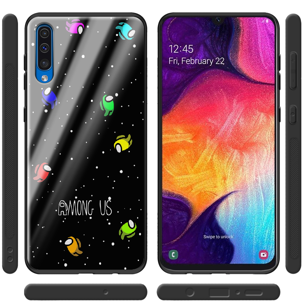 Чехол Boxface Samsung A505 Galaxy A50 Among Us Invisible Черный силикон со стеклом (36417-bk76-37739) - фото 2