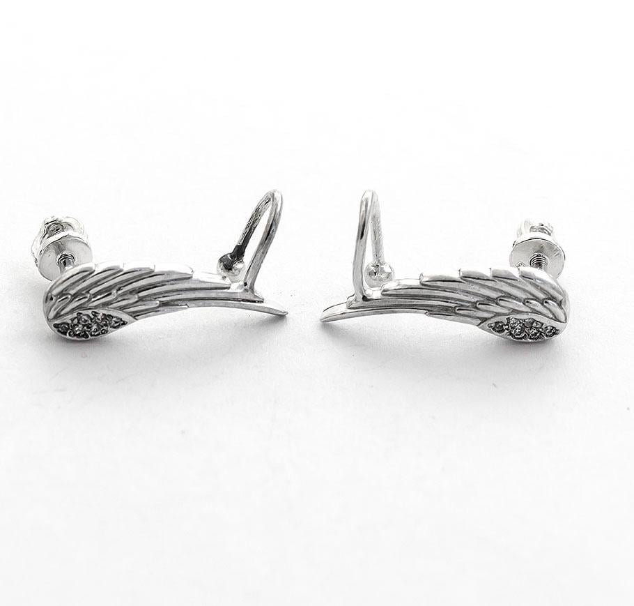 Серьги кафы серебряные Maxi Silver 8618 Крылья (88618)
