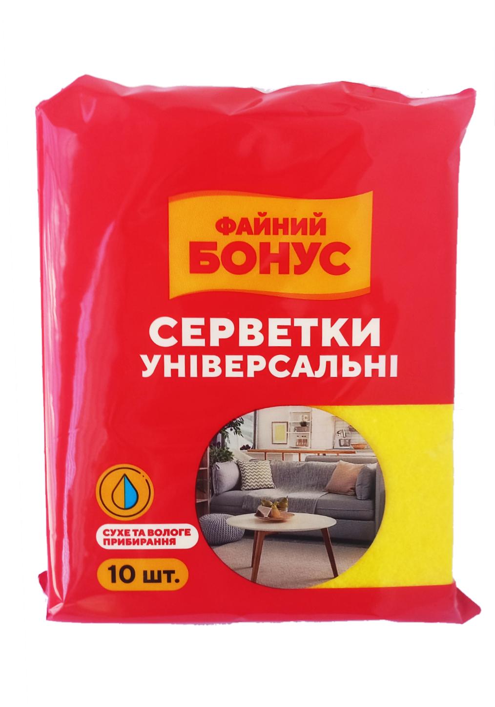 Салфетка вискозная Файный Бонус для уборки 10 шт. (95618) Салфетка вискозная Файный Бонус для уборки 10 шт. (95618)