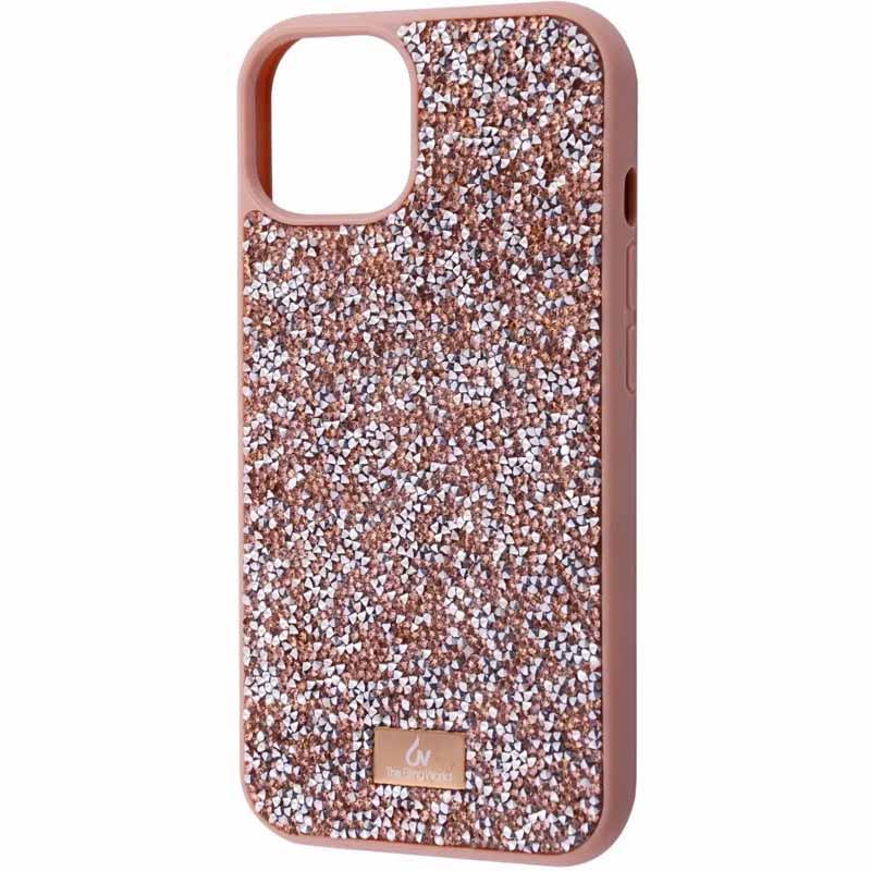 Противоударный TPU чехол Bling World Rock Diamond для Apple iPhone 15 6.1" Розовый