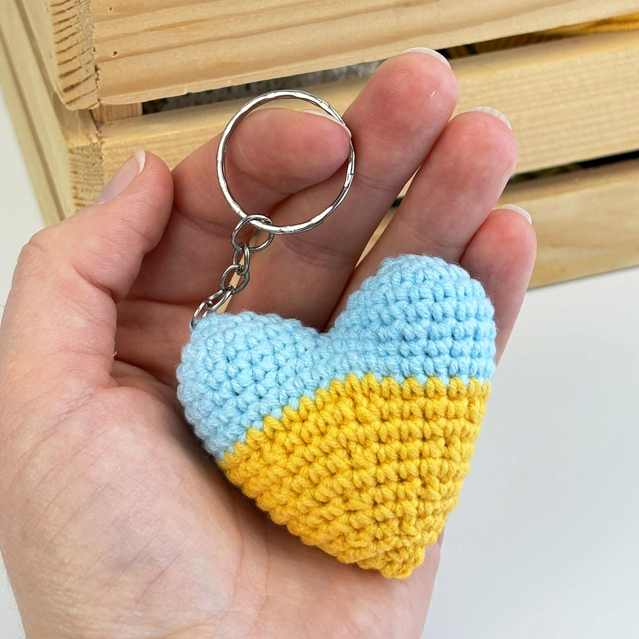 Набір для в'язання гачком серце 0001 Блакитний/Жовтий (161817) - фото 4 Набір для в'язання гачком серце 0001 Блакитний/Жовтий (161817) - фото 4