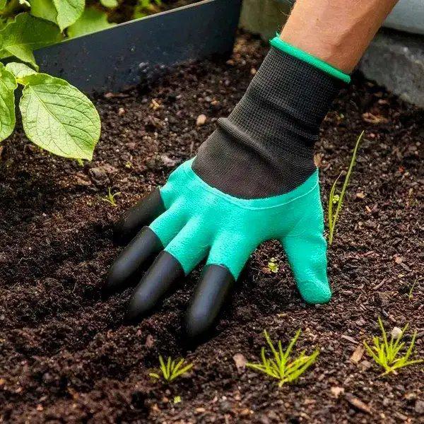 Рукавички-граблі садові з пазурами Garden Genie Gloves Зелений - фото 4 Рукавички-граблі садові з пазурами Garden Genie Gloves Зелений - фото 4