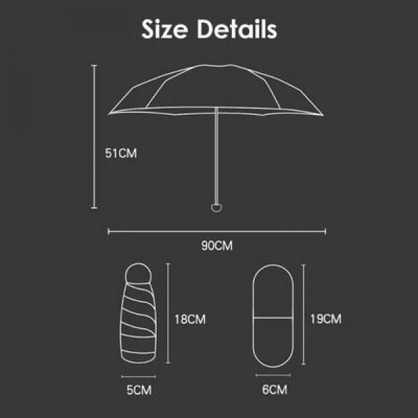 Зонтик в капсюле-футляре Желтый (32913) - фото 11 Зонтик в капсюле-футляре Желтый (32913) - фото 11