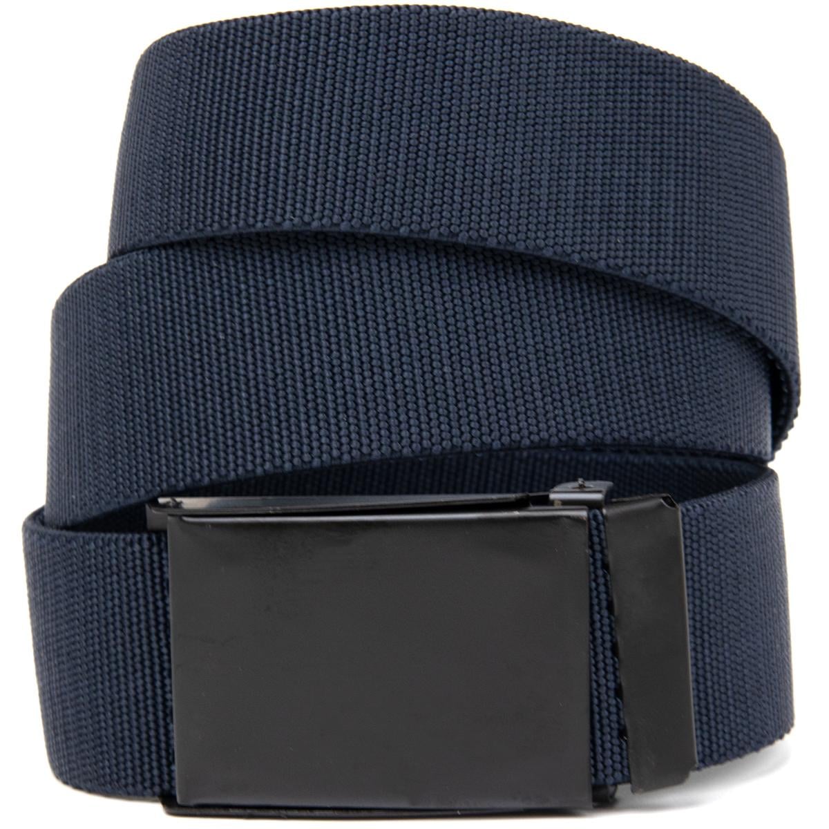 Текстильный ремень Vintage Belt 20532 для мужчины с черной пряжкой Синий