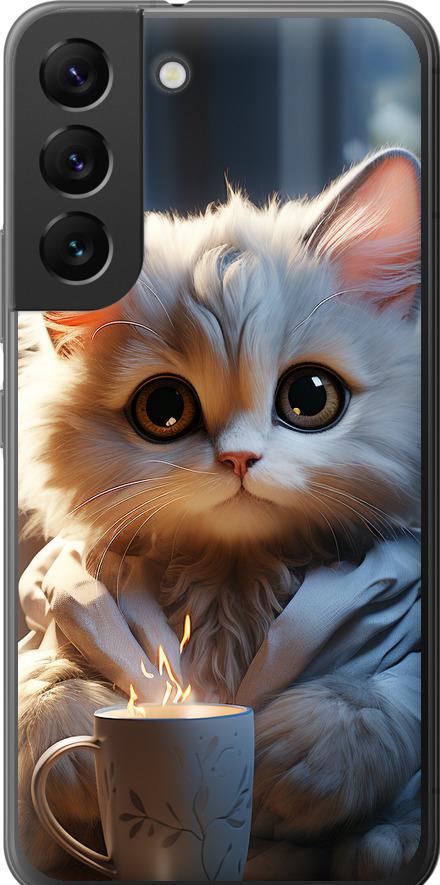 Чехол на Samsung Galaxy S22 White cat (5646u-2494-42517)