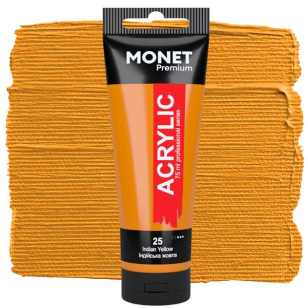 Акрилова фарба Monet 25 75 мл Індійський жовтий (7511525) - фото 1 Акрилова фарба Monet 25 75 мл Індійський жовтий (7511525) - фото 1