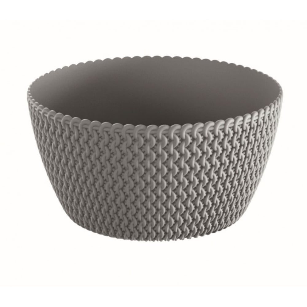 Кашпо для цветов Prosperplast Splofy Low Н-12,3 см Серый (25975-405)