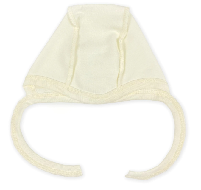 Шапочка-чепчик RoyalBaby №6 с завязками 0-3 мес. Молочный (386-824)