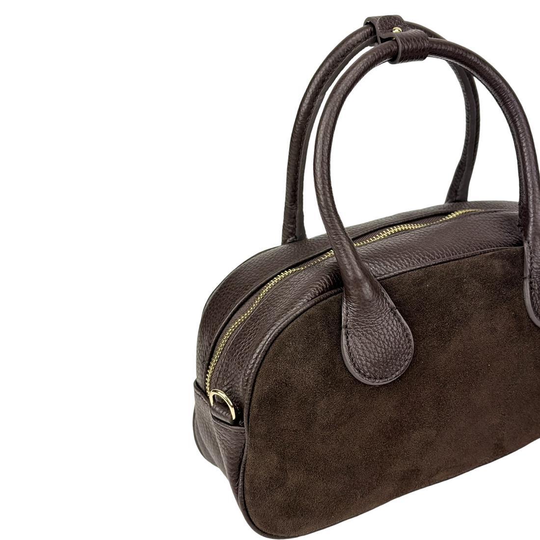 Жіноча сумка Royal Bag F-IT-3017DB замшева Шоколадний (8146) - фото 9 Жіноча сумка Royal Bag F-IT-3017DB замшева Шоколадний (8146) - фото 9