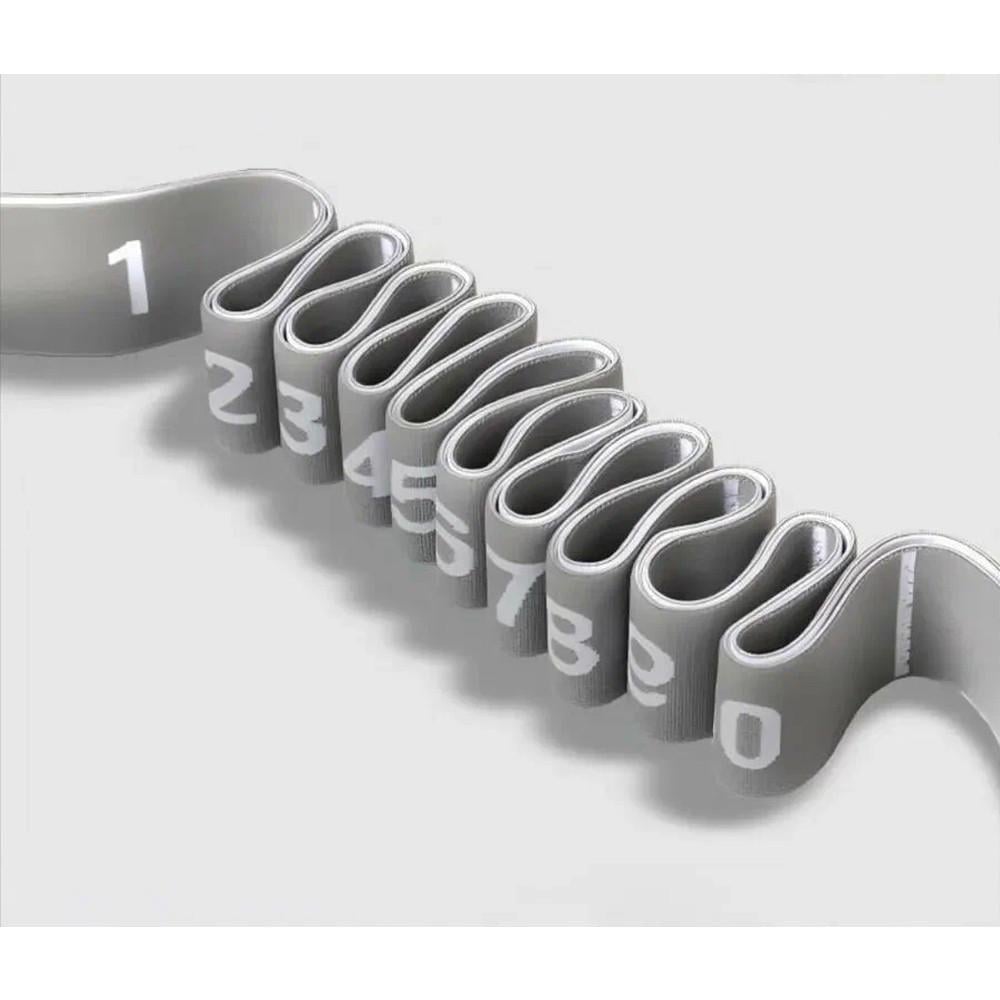 Ремень для йоги Feel Fit эластичный 10-секционный пояс-цифровая лента для растяжки 4х115 см