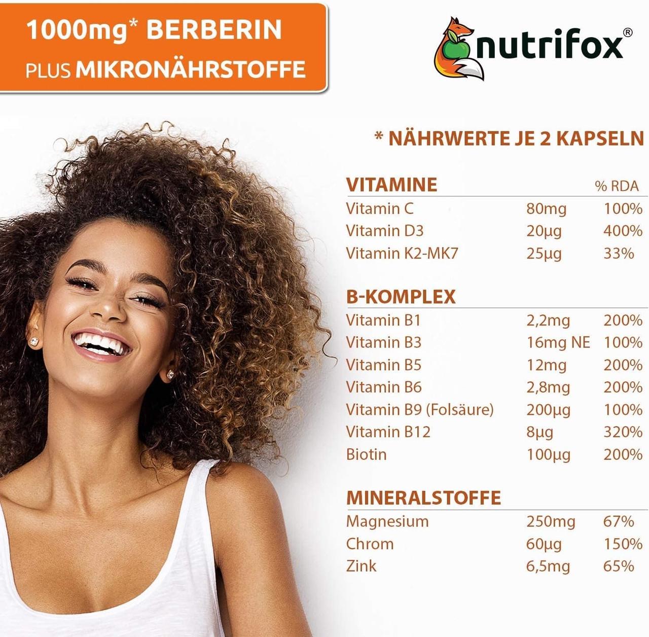 Витамины для иммунитета Nutrifox Берберин 500 мг 120 капс. (50091657) - фото 3 Витамины для иммунитета Nutrifox Берберин 500 мг 120 капс. (50091657) - фото 3