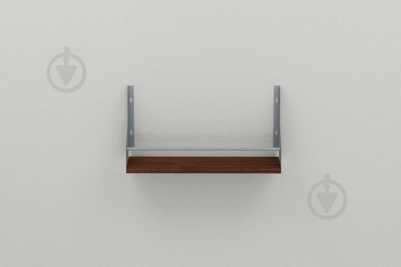 Полка настенная Ferrum-decor Изи 260x600x150 металл Серый ДСП Венге 16 мм (IZI0038)