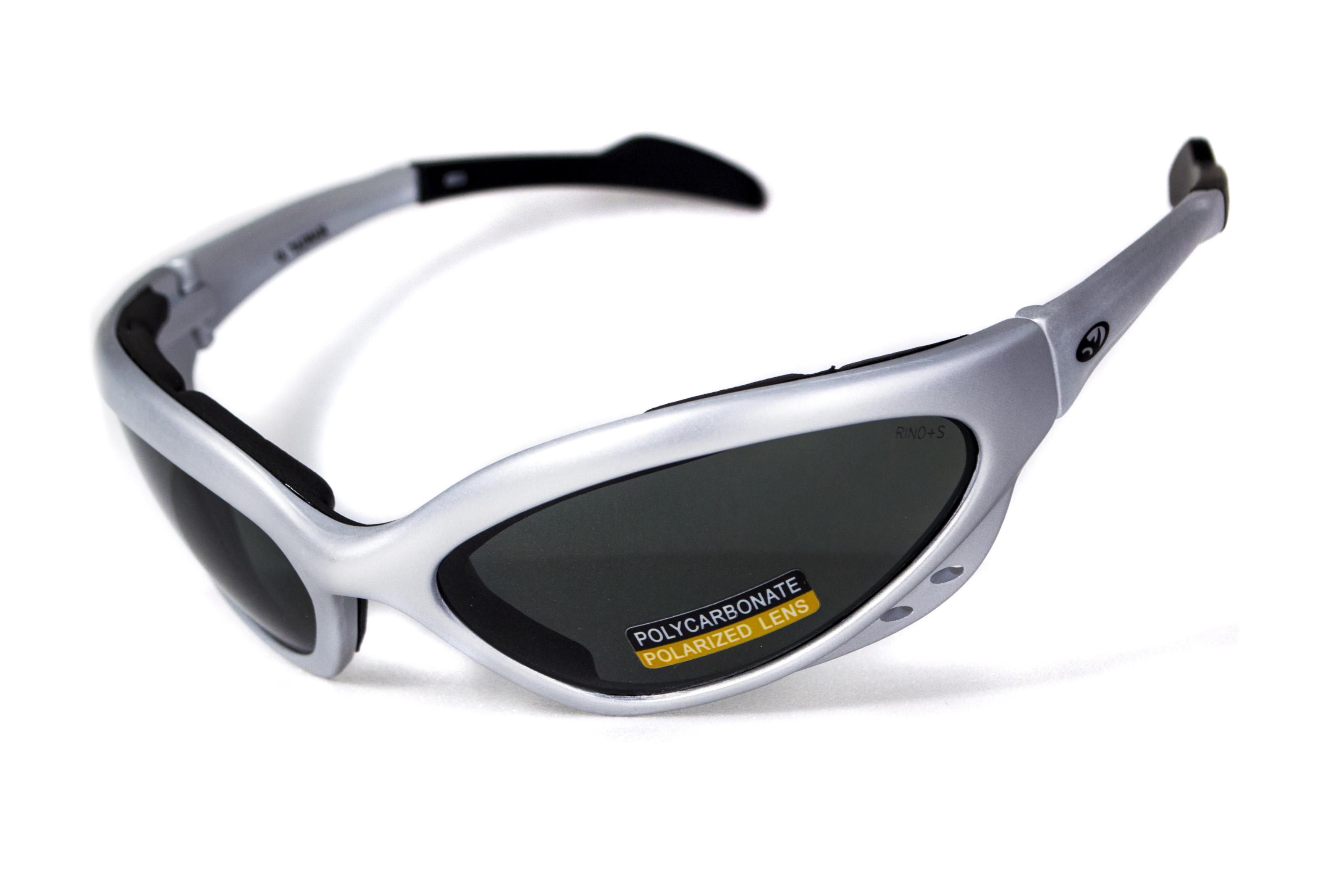 Окуляри захисні Rhino Rhinolidz Polarized з поляризацією Gray/Black - фото 5