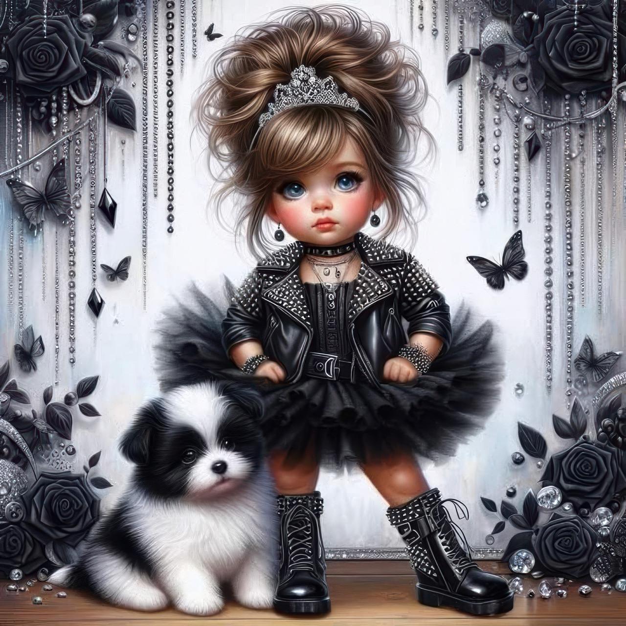 Алмазная мозаика Dream Toys Рокерша 20х20 см (2987256622)