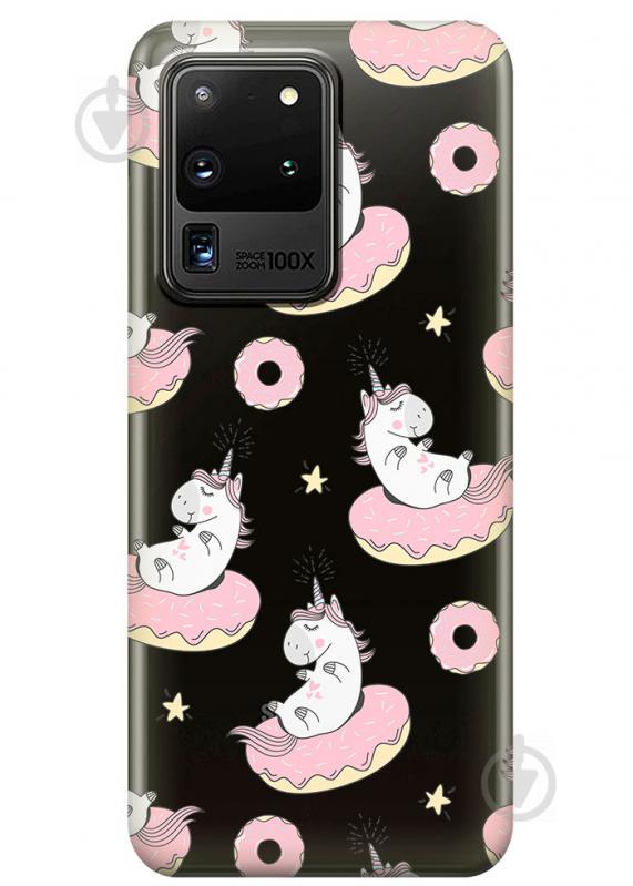 Прозорий силіконовий чохол iSwag для Samsung Galaxy S20 Ultra Однороги на пончиках (M1167) Прозорий силіконовий чохол iSwag для Samsung Galaxy S20 Ultra Однороги на пончиках (M1167)