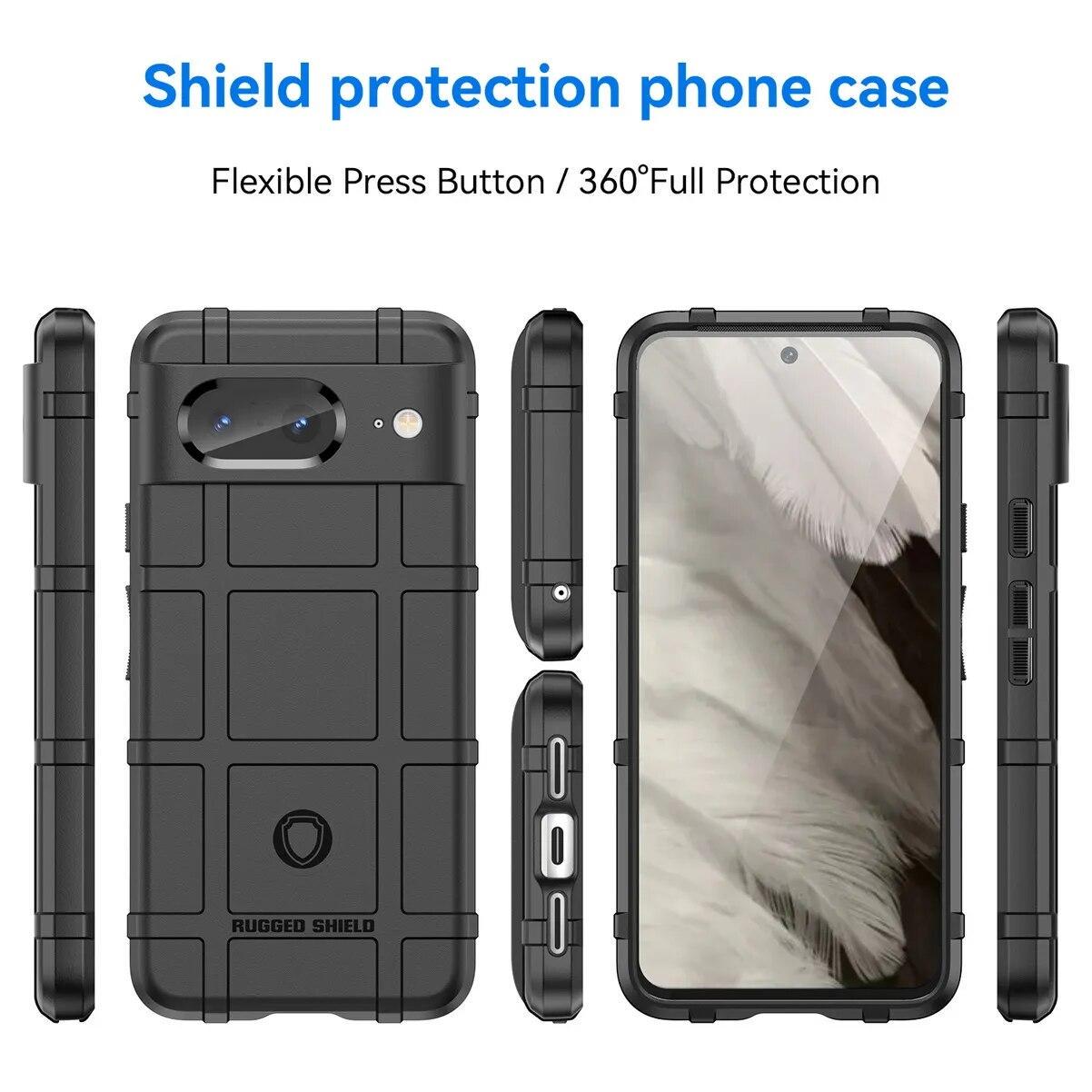 Чехол Lenuo Rugged Shield для Google Pixel 8 (черный) - фото 2