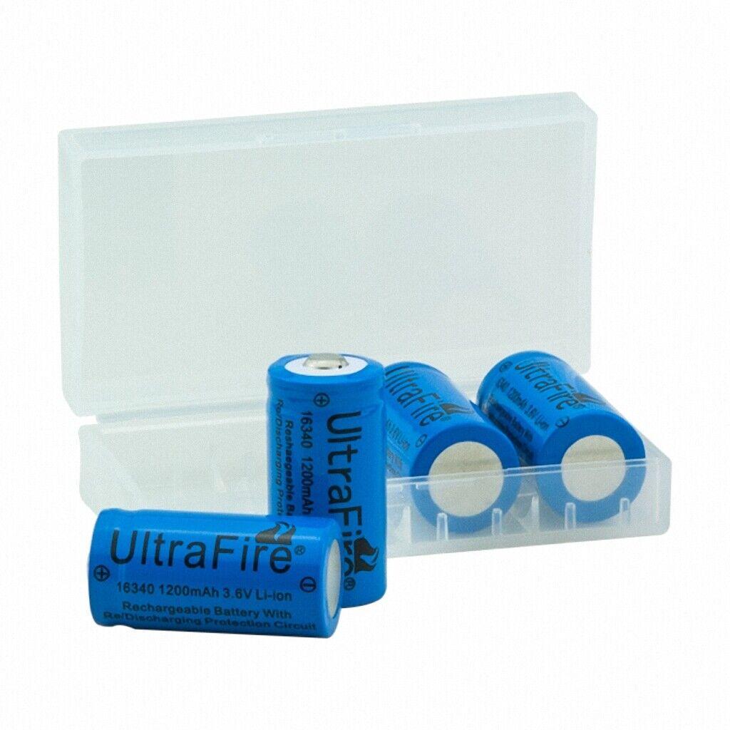 Комплект аккумуляторов CR123A CR123 LR123A 16340 Ultrafire 1200 mAh 4 шт.