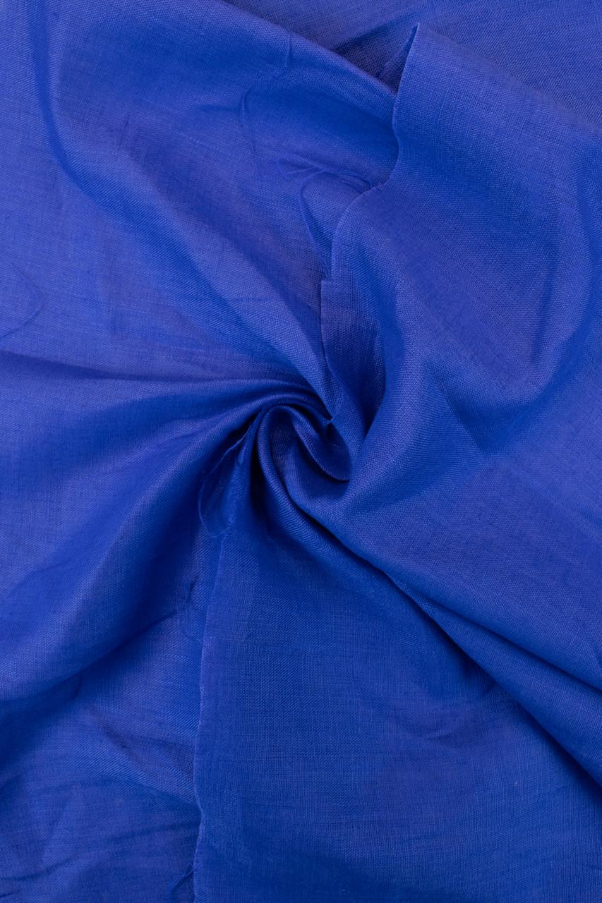 Ткань льняная костюмная 4с33 190 г/м2 цвет 1560 Dazzling Blue 18-3949 TCX 100% лен Электрик (OBR491_1560)